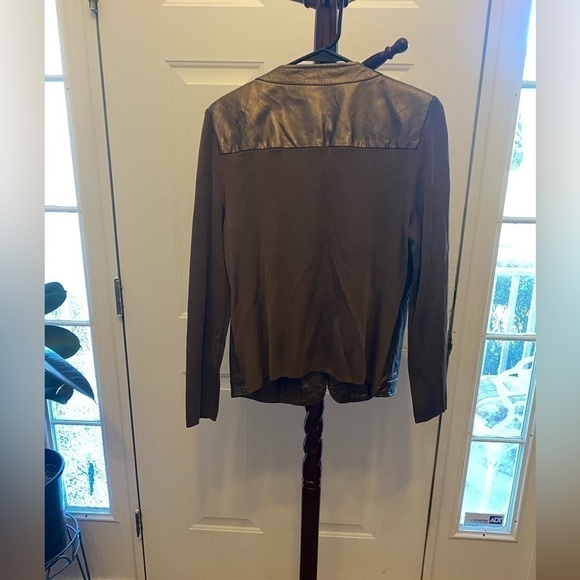 PETER NYGARD COPPER LEATHER/SWEATER JACKET. MEASUREMENTS PROVIDED - Picture 9 of 9